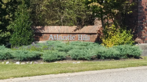 Atlantic Hills Stafford 55+ homes for sale sign